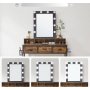 Nelli toalettbord med krakk 90 x 40 cm - Brun/svart