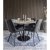 Bolzano spisebord - Marmor imitasjon / svart - 110