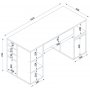 Diamond skrivebord - Hvit