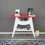 Ese sidebord 100 x 35 cm - Hvit/rd
