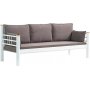 Kappis 3-seters utesofa - Hvit/brun