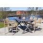 Scottsdale utespisegruppe med 6 stk karmstoler (stablebare) og spisebord 190 cm - Natur