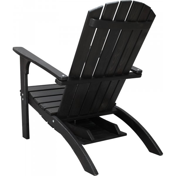 Kungshamn fluktstol med fotstøtte - Sort Kungshamn fluktstol med fotstøtte - Sort