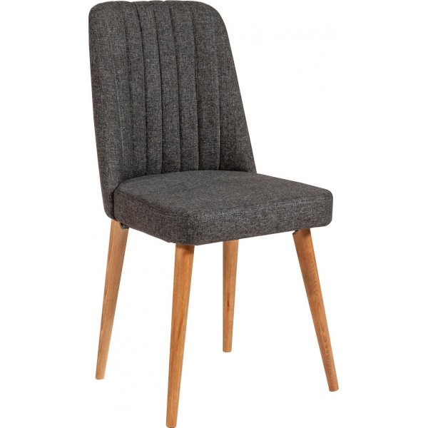 Vina 1053 spisegruppe med sofa - Furu/antrasitt + 6.00 x Stolpute Vina 1053 spisegruppe med sofa - Furu/antrasitt + 6.00 x Stolpute