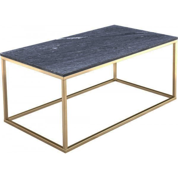Accent sofabord 110 - Gr marmor/messingfarget understell