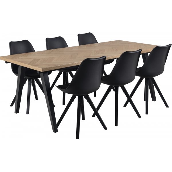 Dima spisestuestol - Sort PU Dima spisestuestol - Sort PU