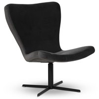 Spekeröd designer lenestol - Mørkegrå (Fløyel) / Svart Spekeröd designer lenestol - Mørkegrå (Fløyel) / Svart