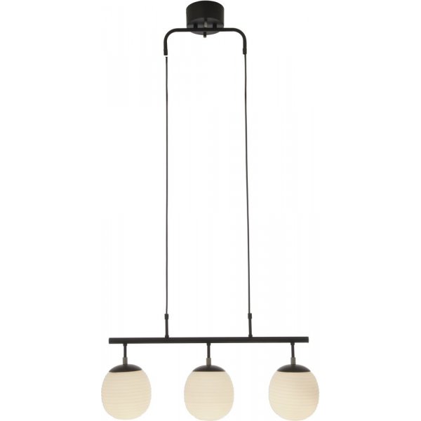 Taklampe Rille - Svart/opalhvit