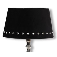 Velvet lampeskjerm med nagler 25 cm - Grå/krom Velvet lampeskjerm med nagler 25 cm - Grå/krom