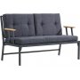 Lotus 2-seters utesofa - Svart/antrasitt