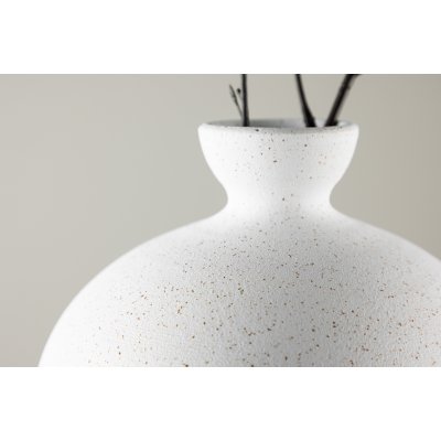 Rellis vase 20 x 24 cm - Sort/Hvit