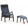 Lammet / Fushion fotskammel i saueskinn scandinavian grey - Mrk valntt