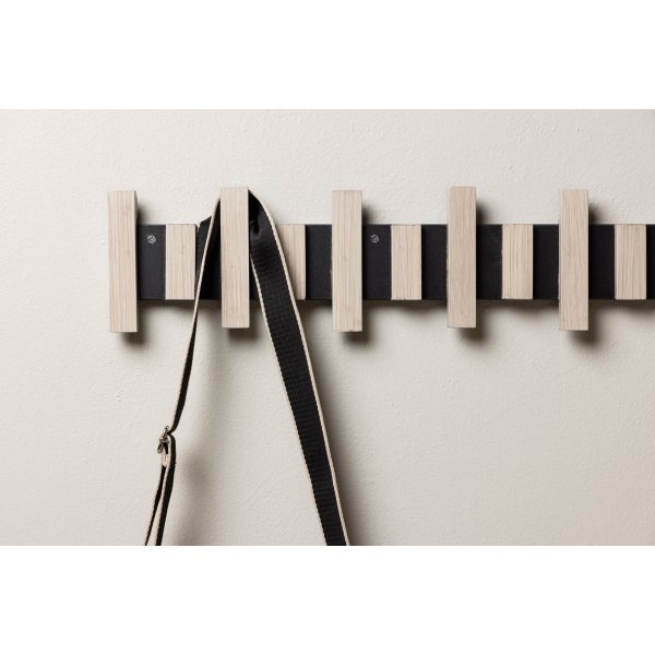 Nimes kroklist 75 x 13 cm - Whitewash/sort Nimes kroklist 75 x 13 cm - Whitewash/sort