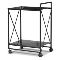 Serveringsvogn Paladium - Sort / Sort marmorglass Serveringsvogn Paladium - Sort / Sort marmorglass