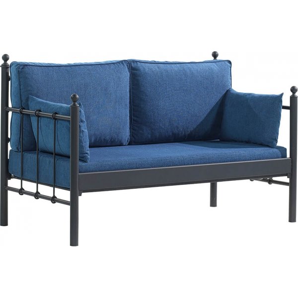 Lala 2-seters utesofa - Svart/bl
