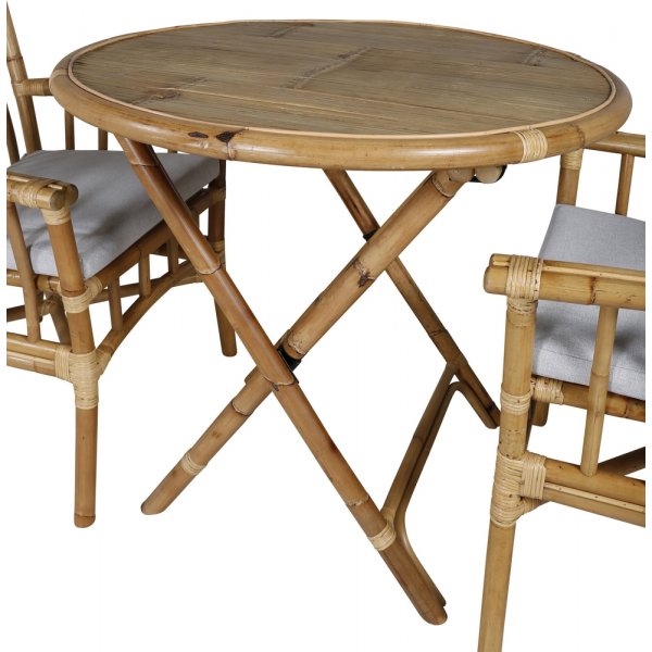 Cane uteservering gruppe med 2 Cane stoler - Natur/Sandbeige Cane uteservering gruppe med 2 Cane stoler - Natur/Sandbeige