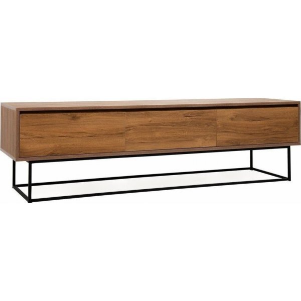 Lupin mediebenk, 180 cm - Valnøtt/svart Lupin mediebenk, 180 cm - Valnøtt/svart