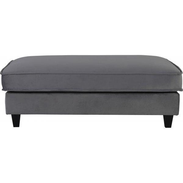 Brandy lounge fotskammel XL - Slvgr (Flyel) + Tekstilrens for mbler