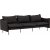 Skaft 3-seters sofa i sort stoff