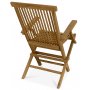Utegruppe: 6 stoler og spisebord 210 x 90 cm teak - Salt
