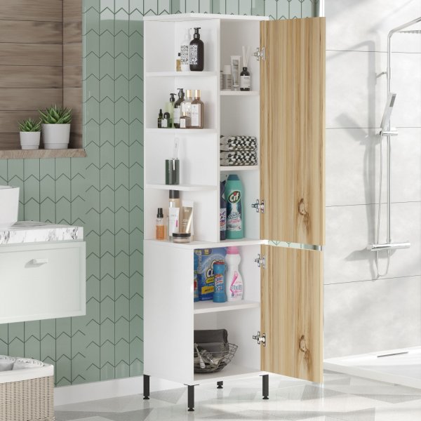 Vitale skap 1 - Valnøtt/hvit Vitale skap 1 - Valnøtt/hvit