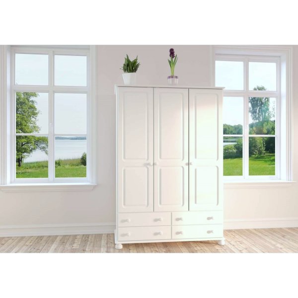 Richmond garderobeskap med 3 dører - Hvit Richmond garderobeskap med 3 dører - Hvit