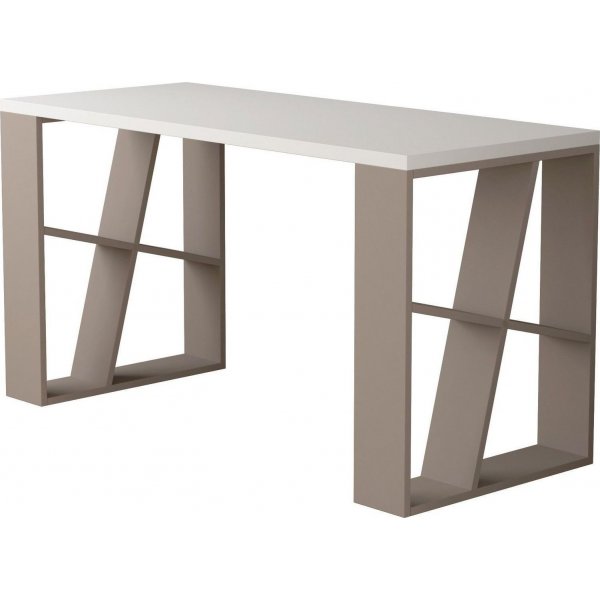 Honey skrivebord - Hvit/lys mokka Honey skrivebord - Hvit/lys mokka