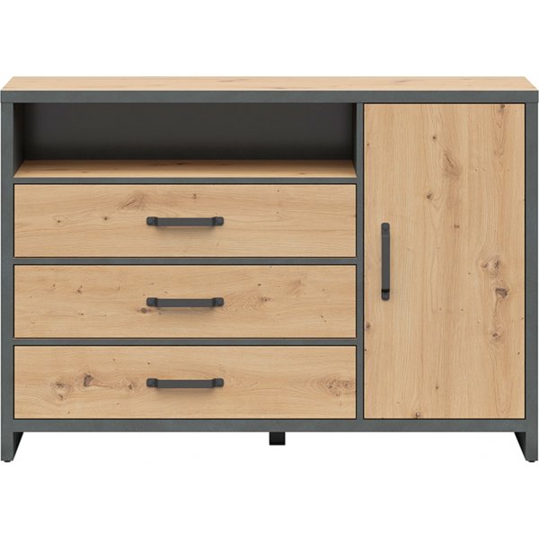 Weston kommode 131 cm - Artisan eik/grå Weston kommode 131 cm - Artisan eik/grå