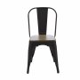 Iris spisestuestol i svart metall med tresete Iris spisestuestol i svart metall med tresete