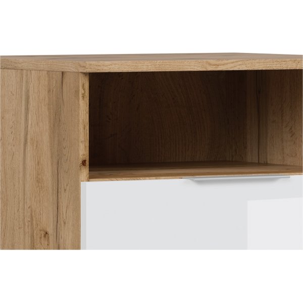 Zele nattbord - Eik/hvit