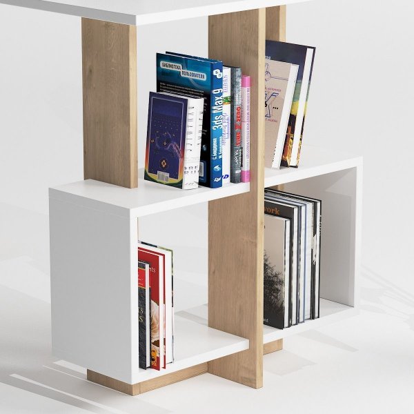 Lagomood skrivebord - Eik/hvit