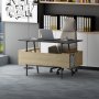 Iommi skrivebord 120x60 cm - Antrasitt/eik