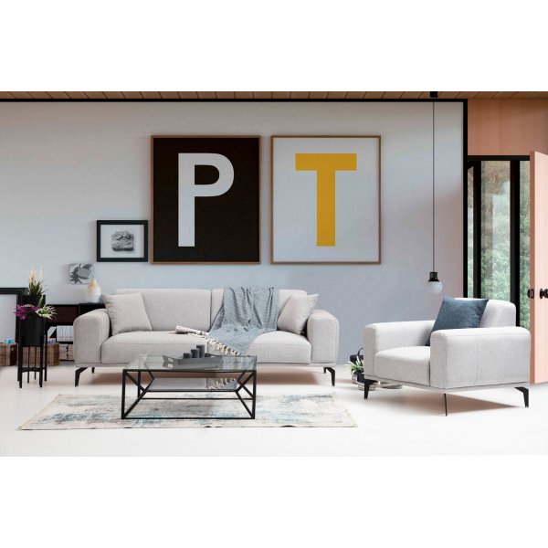 Nikea 2-seters sofa - Grå Nikea 2-seters sofa - Grå