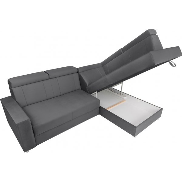 Lone hjrnesovesofa med pen ende hyre - Gr