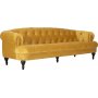 Oxford deluxe 3-seter chesterfield - Lvegul (flyel)