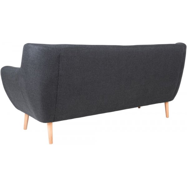 Monte 3-seters sofa - Mørkegrå/bøk Monte 3-seters sofa - Mørkegrå/bøk