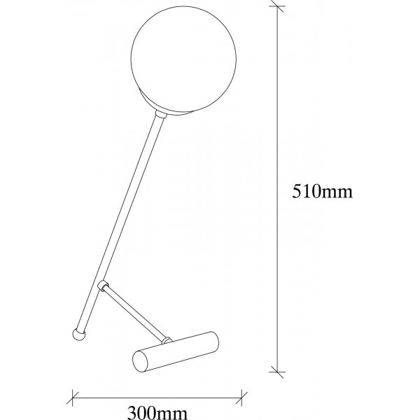 Golf bordlampe, opal - Hvit Golf bordlampe, opal - Hvit