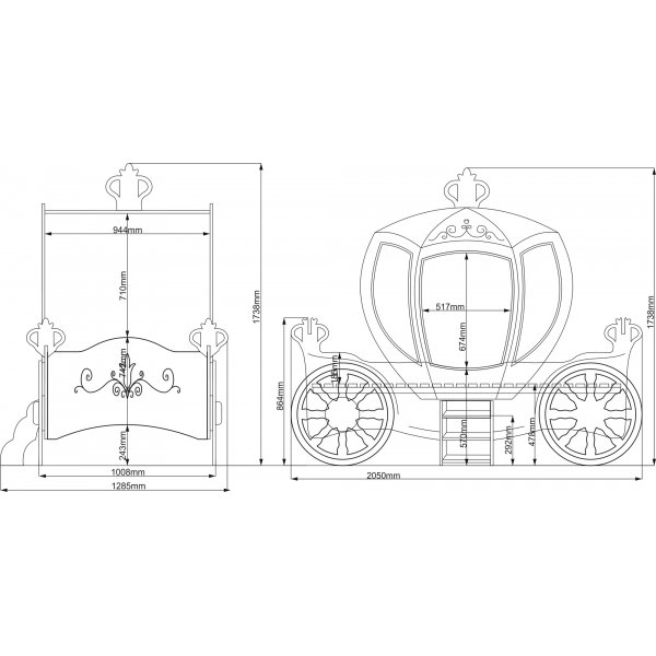 Droska Prinsesse - 90x190 cm Droska Prinsesse - 90x190 cm