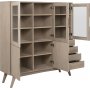 Marte glassskap 140 cm - Eik