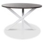 Skagen rundt spisebord - Hvit/brun