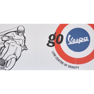 Vespa 1 Tavla 120x60 cm - (Rød/blå) Vespa 1 Tavla 120x60 cm - (Rød/blå)