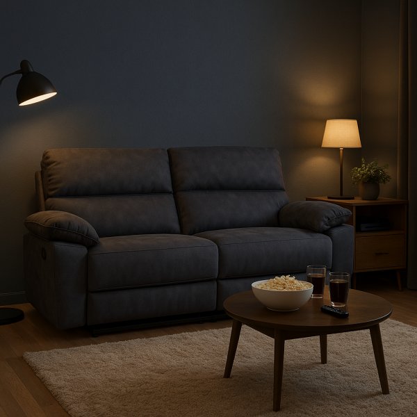 2-seters lenestolsofa ekstra bred i grått - 197 cm 2-seters lenestolsofa ekstra bred i grått - 197 cm