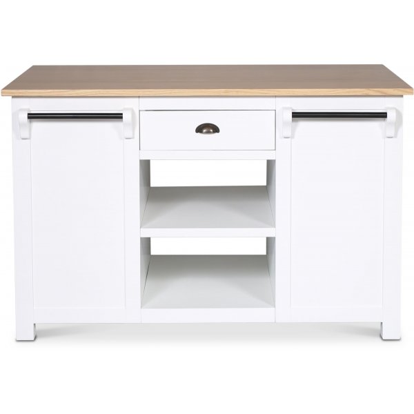 Heritage kjøkkenøy - Hvit/eik Heritage kjøkkenøy - Hvit/eik