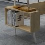 Iommi skrivebord 120x60 cm - Hvit/eik