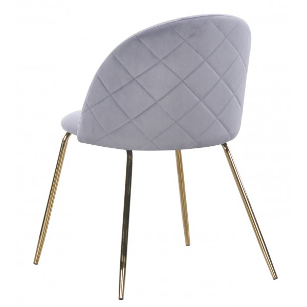 Plaza velvet stol - Gr / Messing