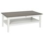 Alexandra sofabord 130x70 cm - Hvit/gr vintage