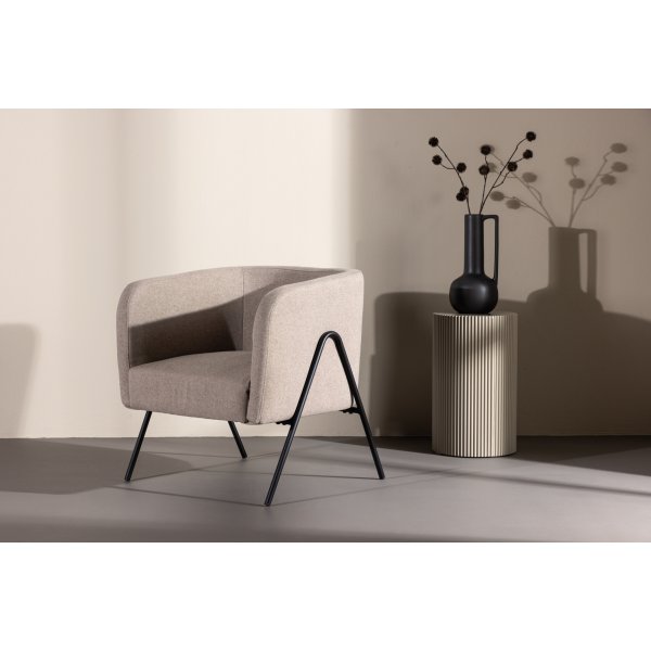 Rika lenestol - Beige/Sort Rika lenestol - Beige/Sort