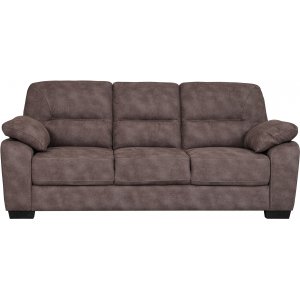 Albert 3-seters sofa i brunt mikrofiberstoff