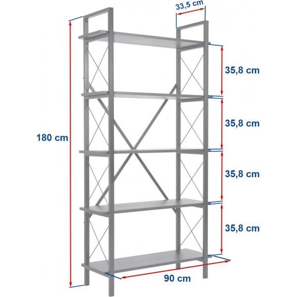Elysian bokhylle - Eik/sort Elysian bokhylle - Eik/sort