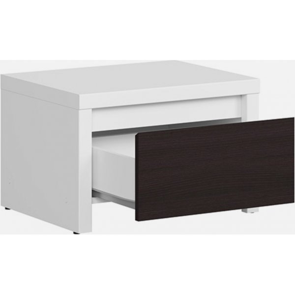 Kaspisk nattbord - Hvit/wenge Kaspisk nattbord - Hvit/wenge